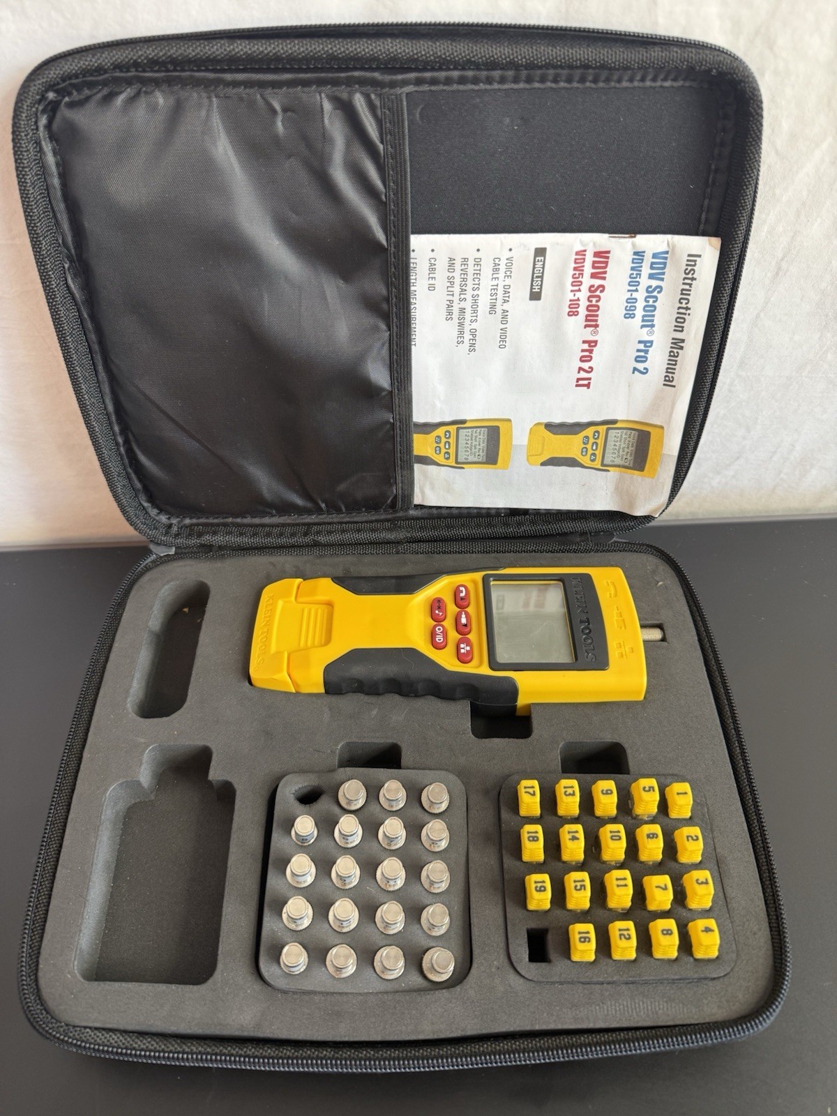 Klein Tools VDV Scout Pro 2LT Tester & Remote Kit VDV501-108 w/Case