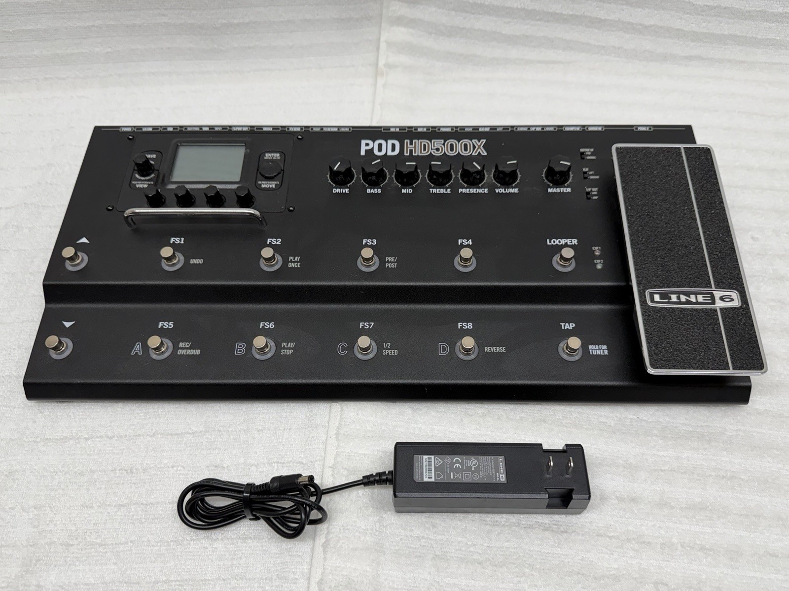 Line 6 POD HD500X Multi-Effect Guitar Pedal Control w/Power Supply