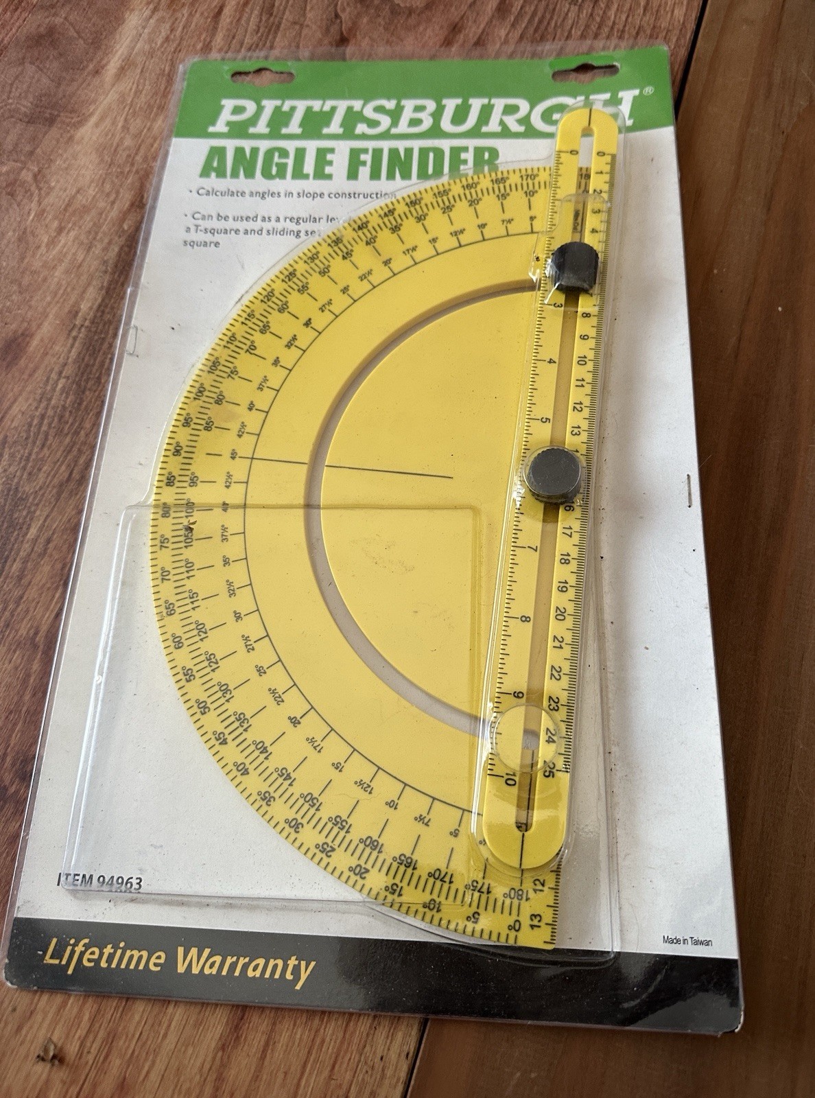 PItsburgh Angle Finder 3 in 1 Protractor Level T-Square Sliding Set Square