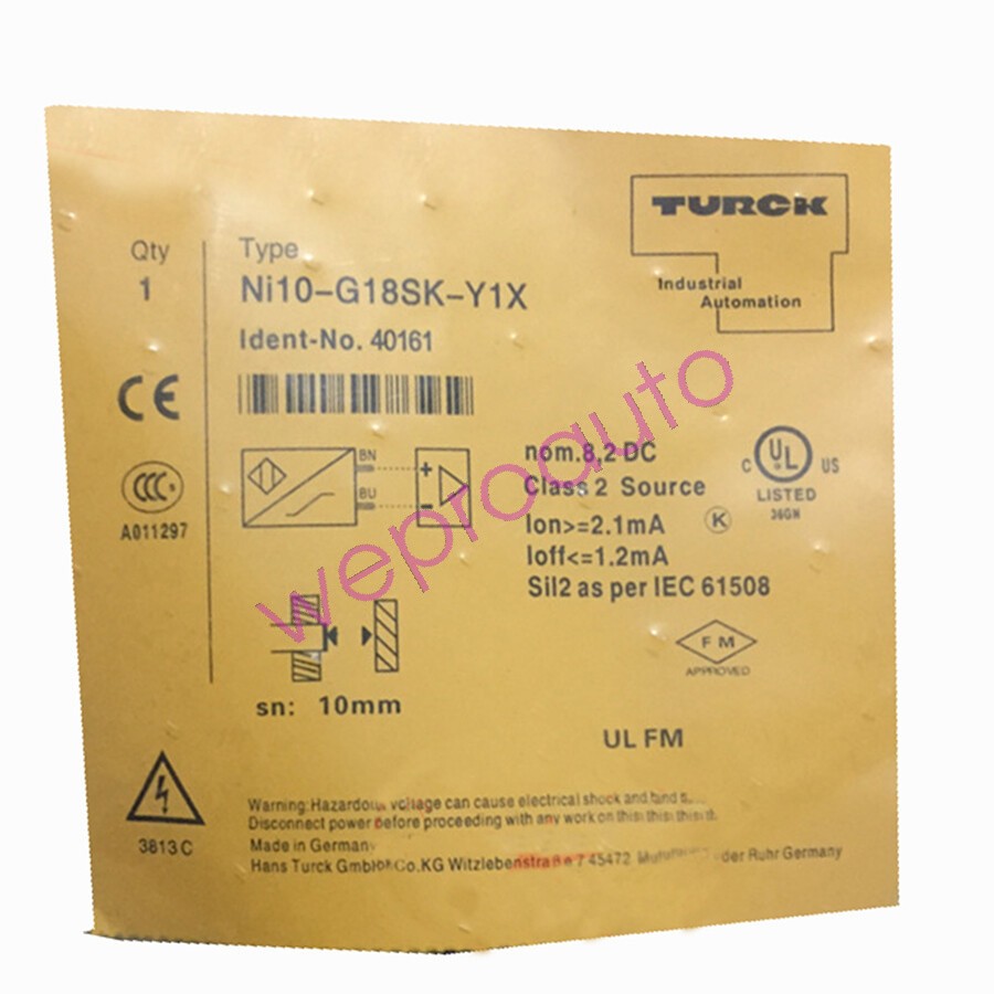 TURCK NI10-G18SK-Y1X 40161 Inductive sensor ✦KD
