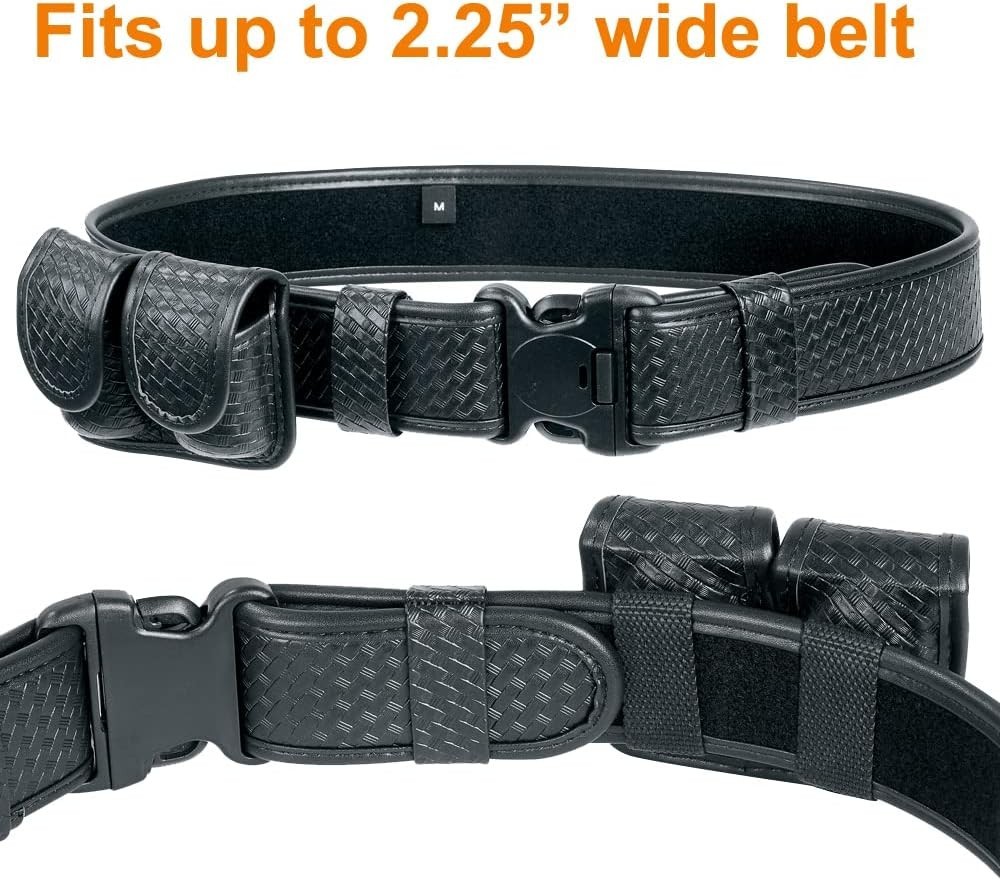 Double Speed Loader Pouch Nylon Basketweave Holds Two .38/.357 Loaders