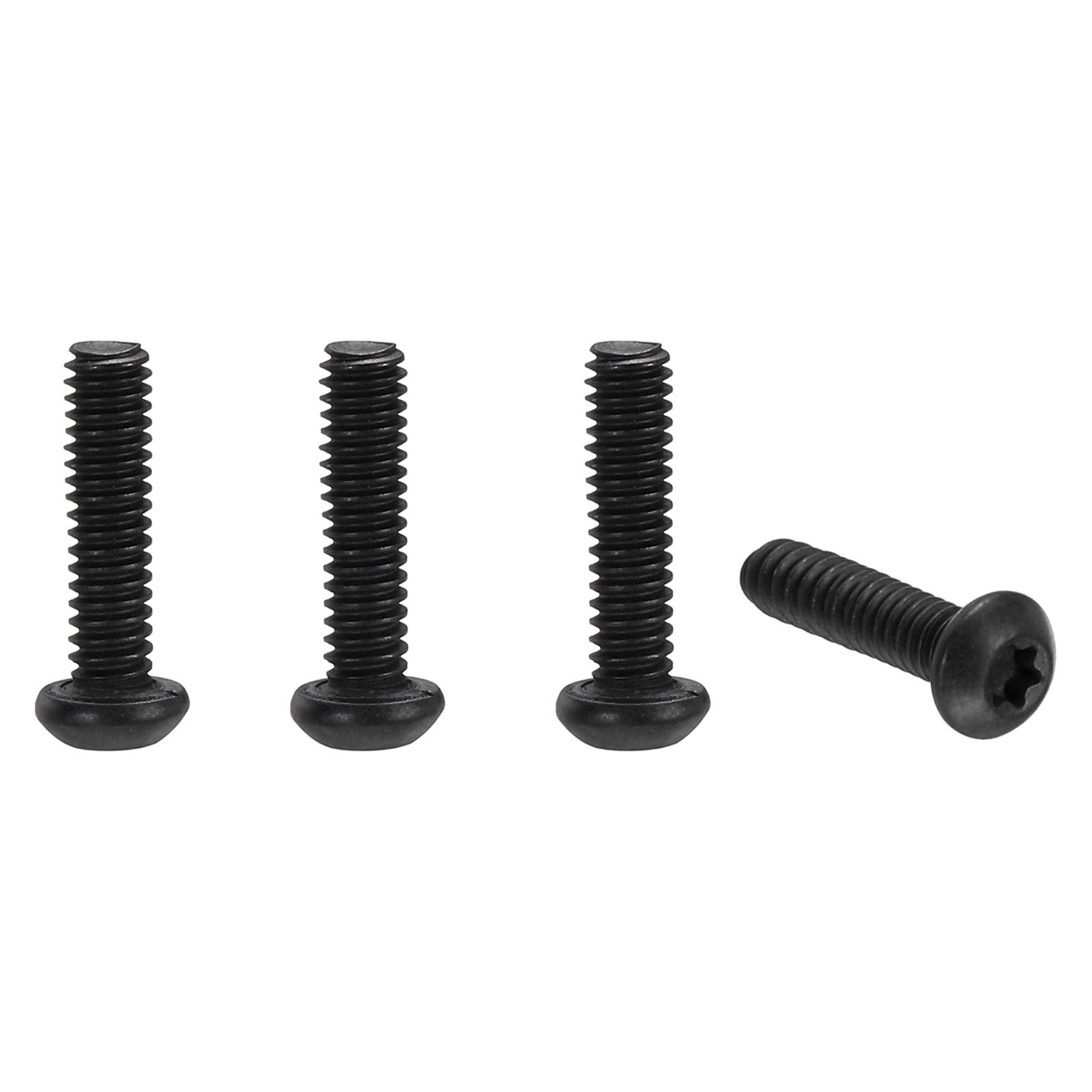 4Pcs, Pocket Clip Screws T6 Torx 2-56UCN 9.2mm Thread Black Oxide Black