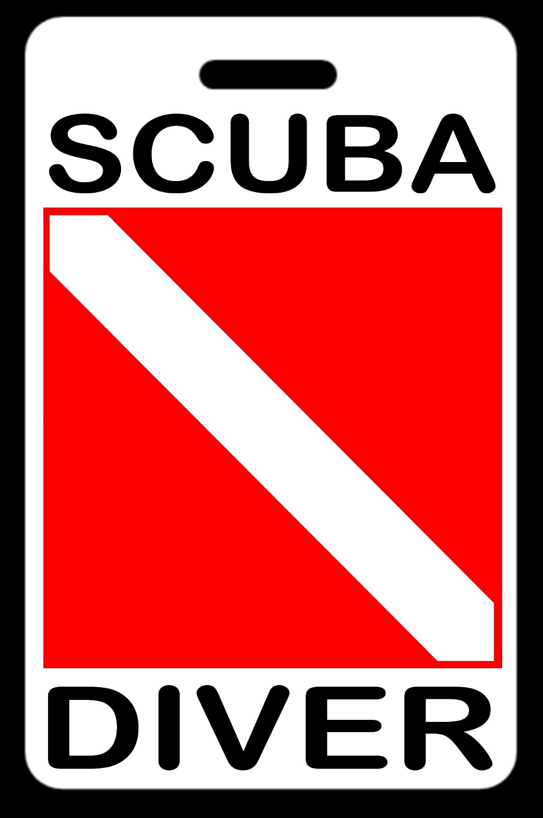 SCUBA Diver Luggage/Gear Bag Tag - New