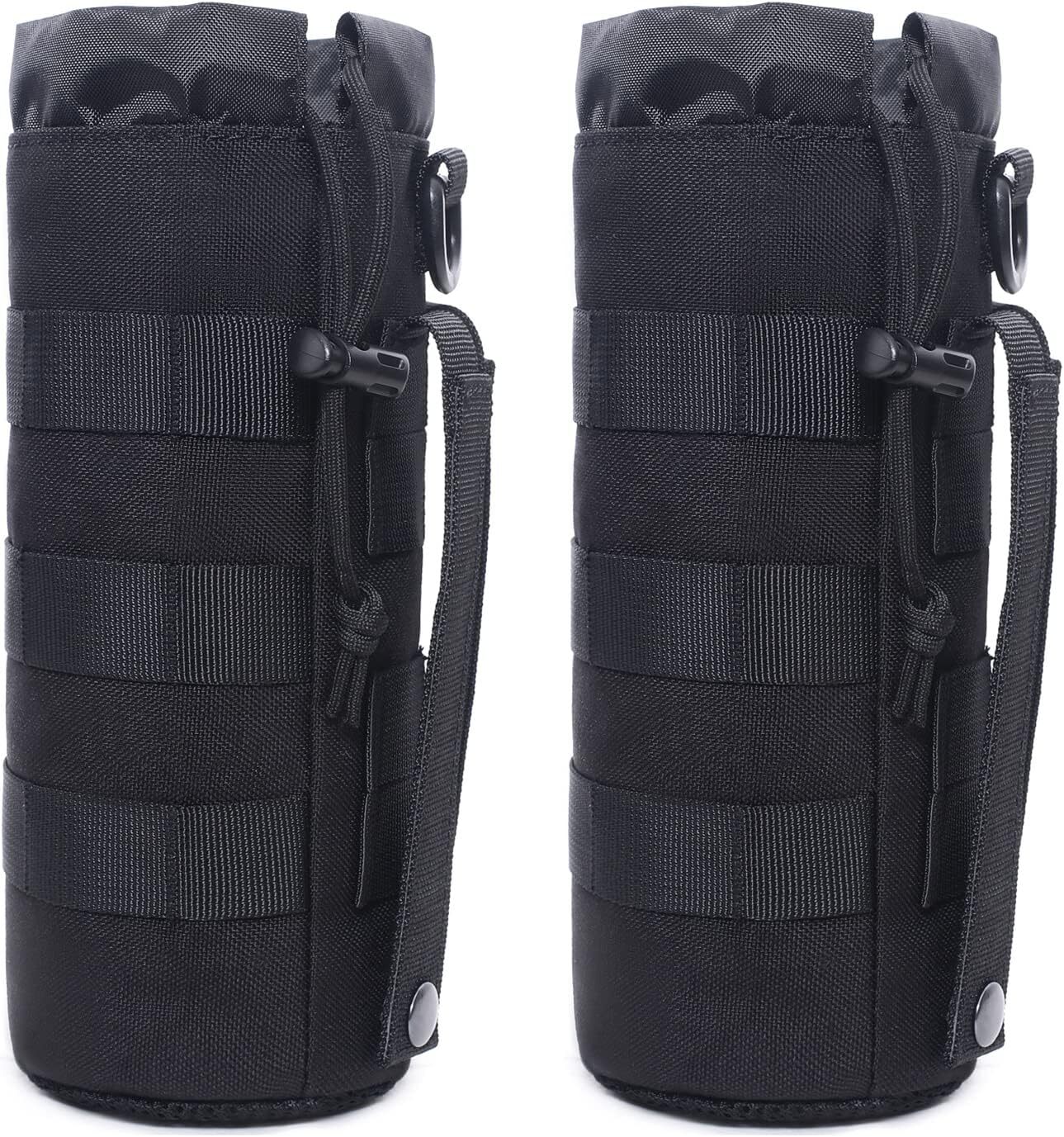 Tactical Molle Water Bottle Pouch Mesh Bottom Travel Water Bottle Holder Carrier