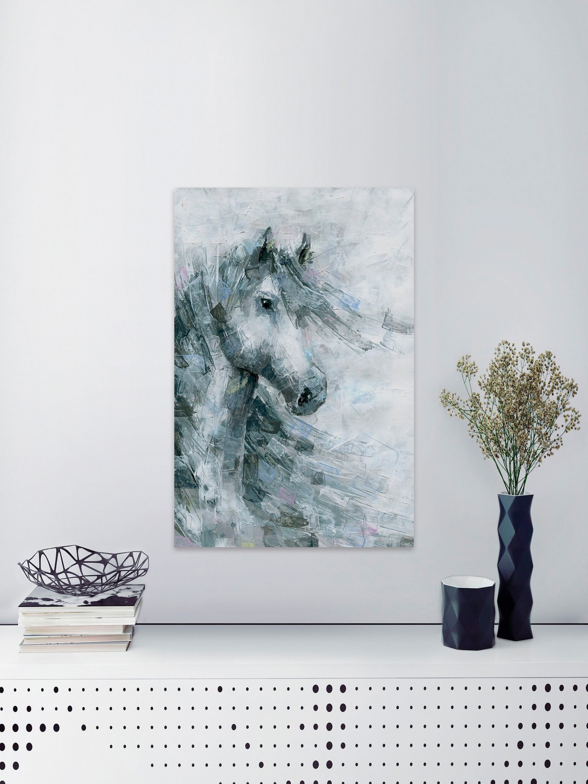 Marmont Hill Horse in the Wind Painting Print on Wrapped Canvas 30x45