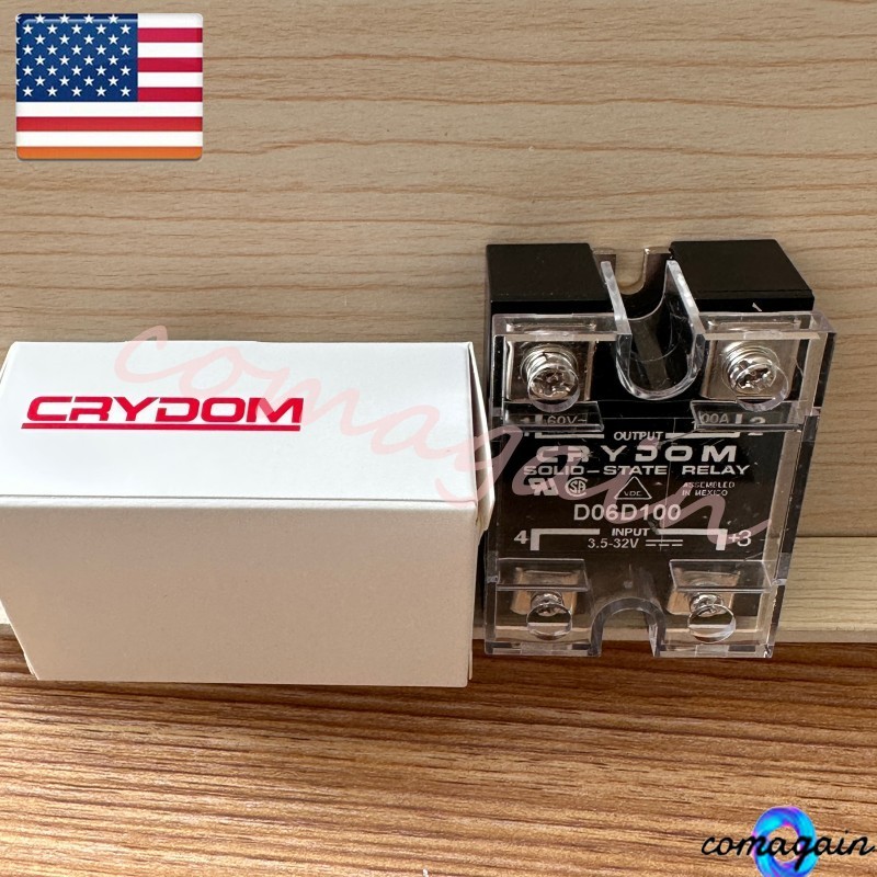 Solid State Relay Panel Mount Output 100A 60V Input 3.5-32VDC For Crydom D06D100