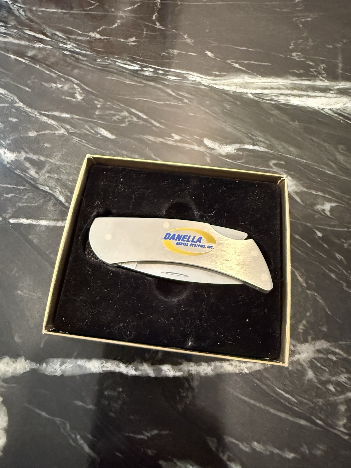 Vintage Zippo Folding Knife Advertising Danella Rental Systems