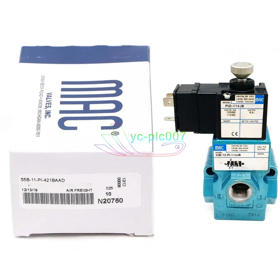 New MAC 55B-12-PI-421BAAD solenoid valve Free Shipping