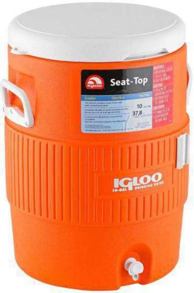 Igloo 10 Gallon Portable Sports Cooler Water Beverage Dispenser with Flat...