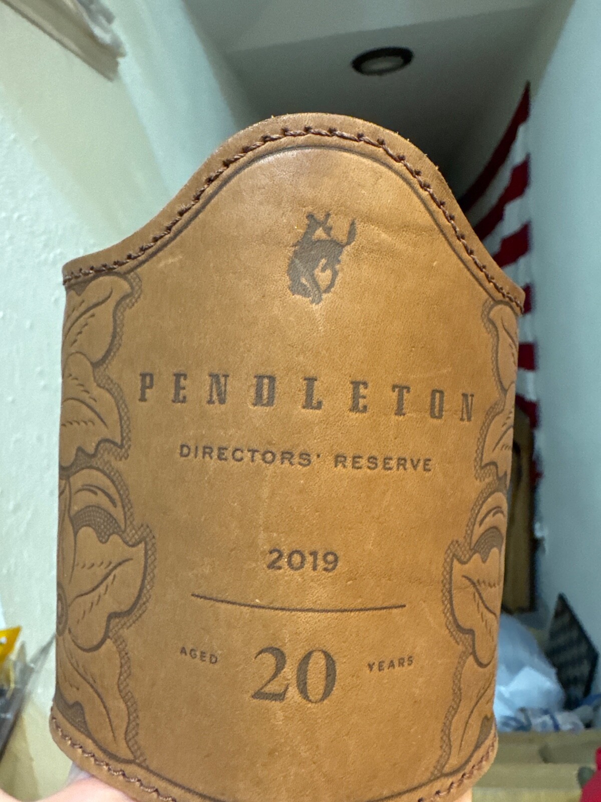 Pendleton Whiskey Leather Bottle Sleeve 2019 Directors Reserve