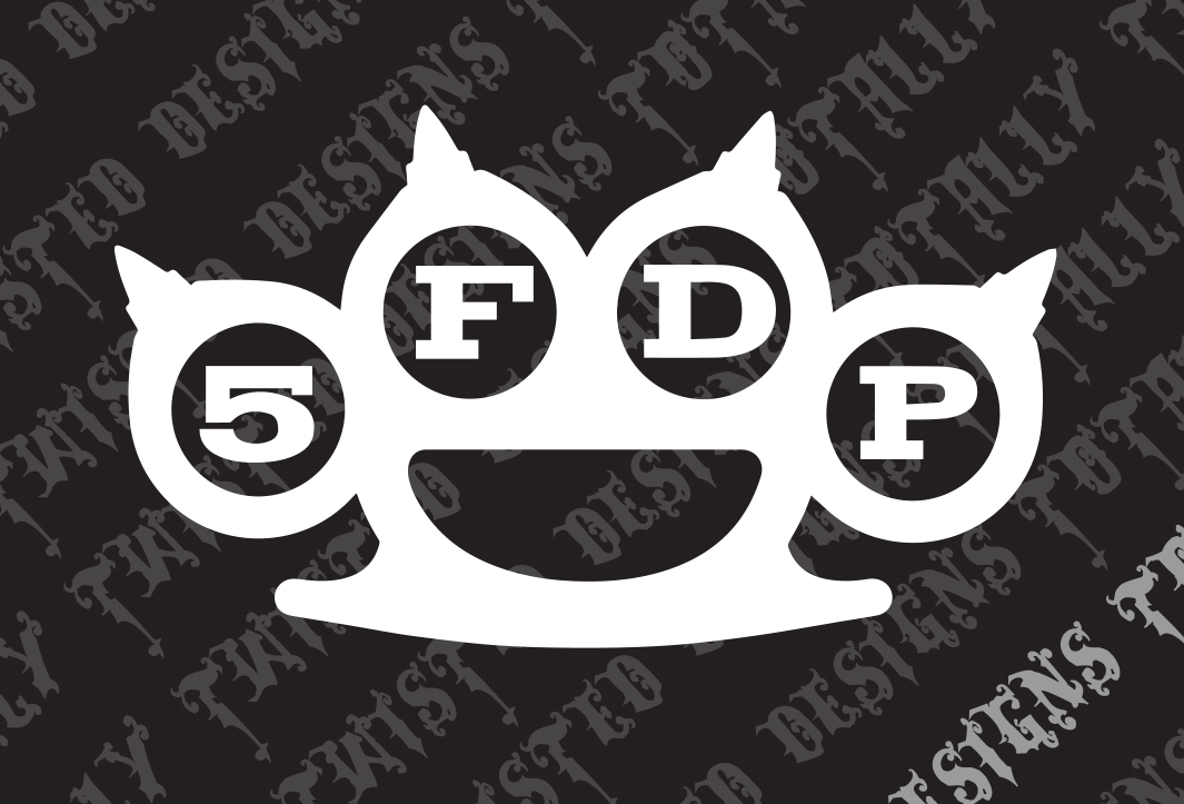 five finger death punch vinyl decal sticker car truck heavy metal 5 rock band