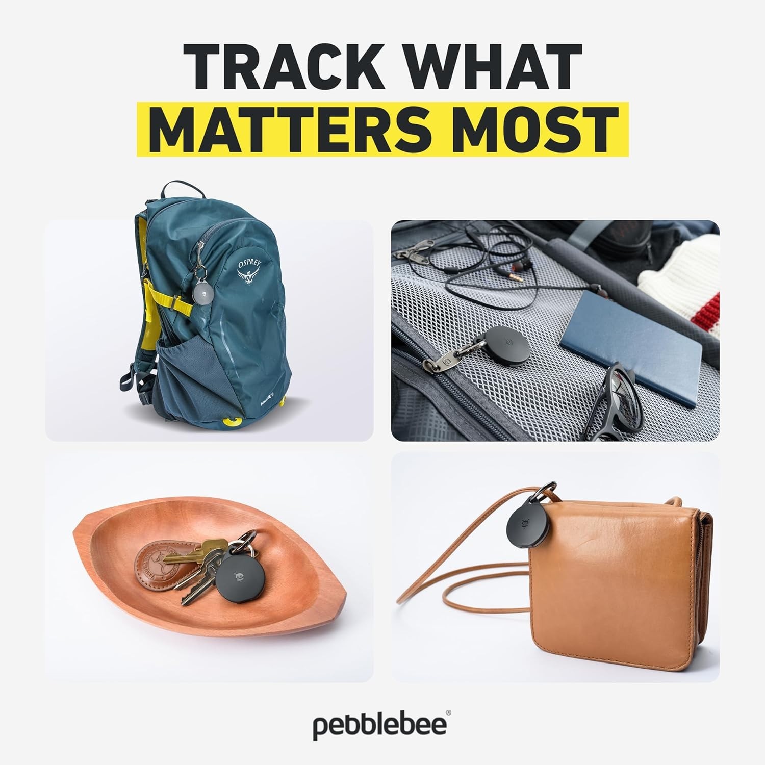 Pebblebee Clip Universal - Rechargeable Mini Item Tracker | Alternative to Ai...