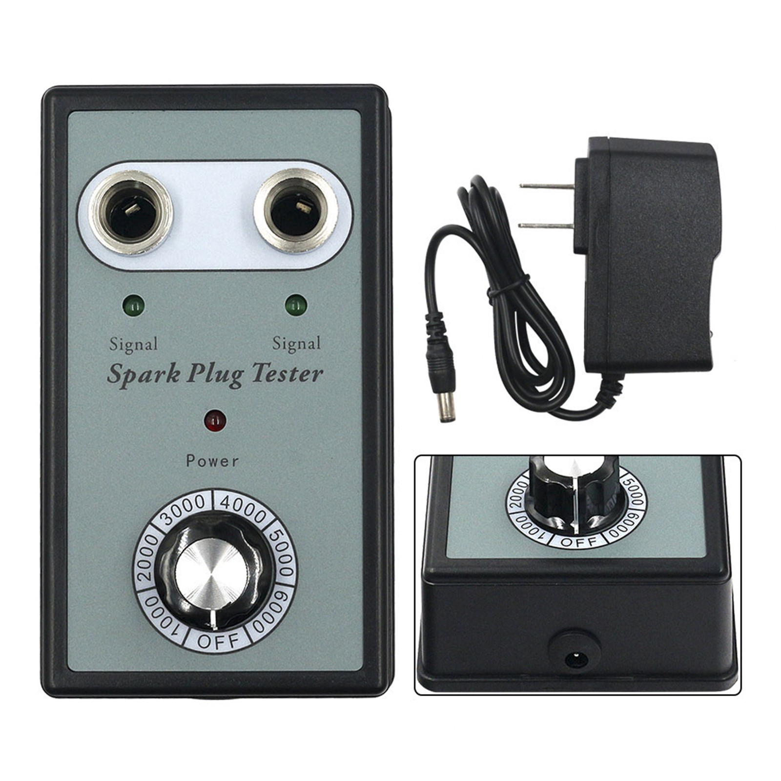 Car Spark Plug Tester Detector With Two Holes Ignition Plug Analyzer RNWE