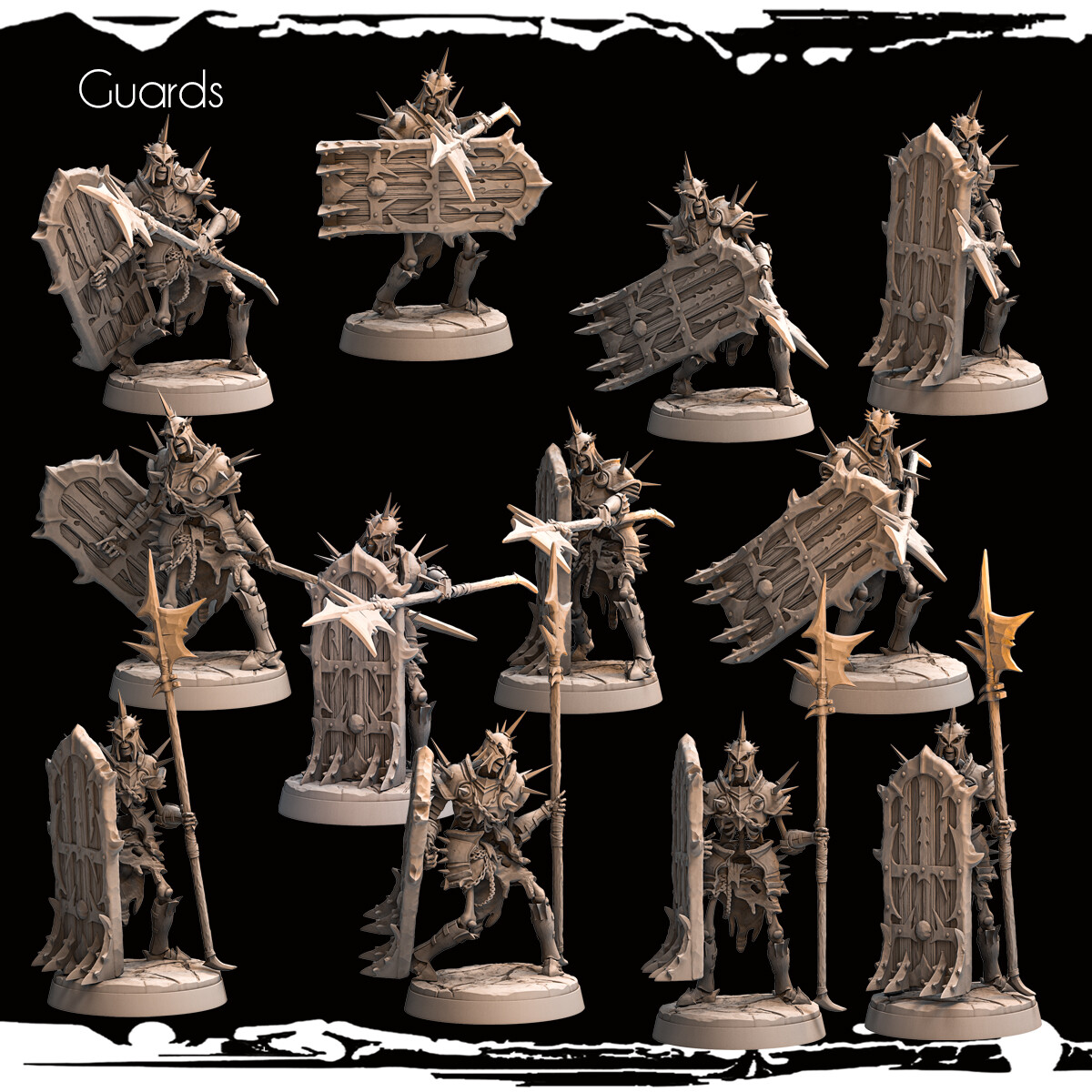 Dungeons & Dragons NPC Enemy Playable Character - Skeleton Army Guard Shield
