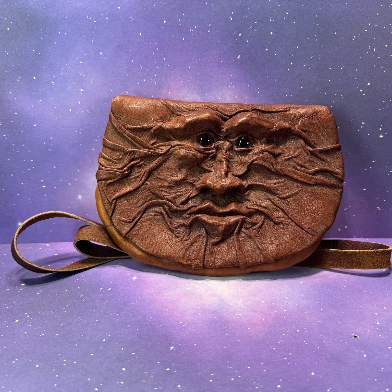 Grichels Handcrafted Leather Face Cross Body Purse - Brown - #9087 Trenlin