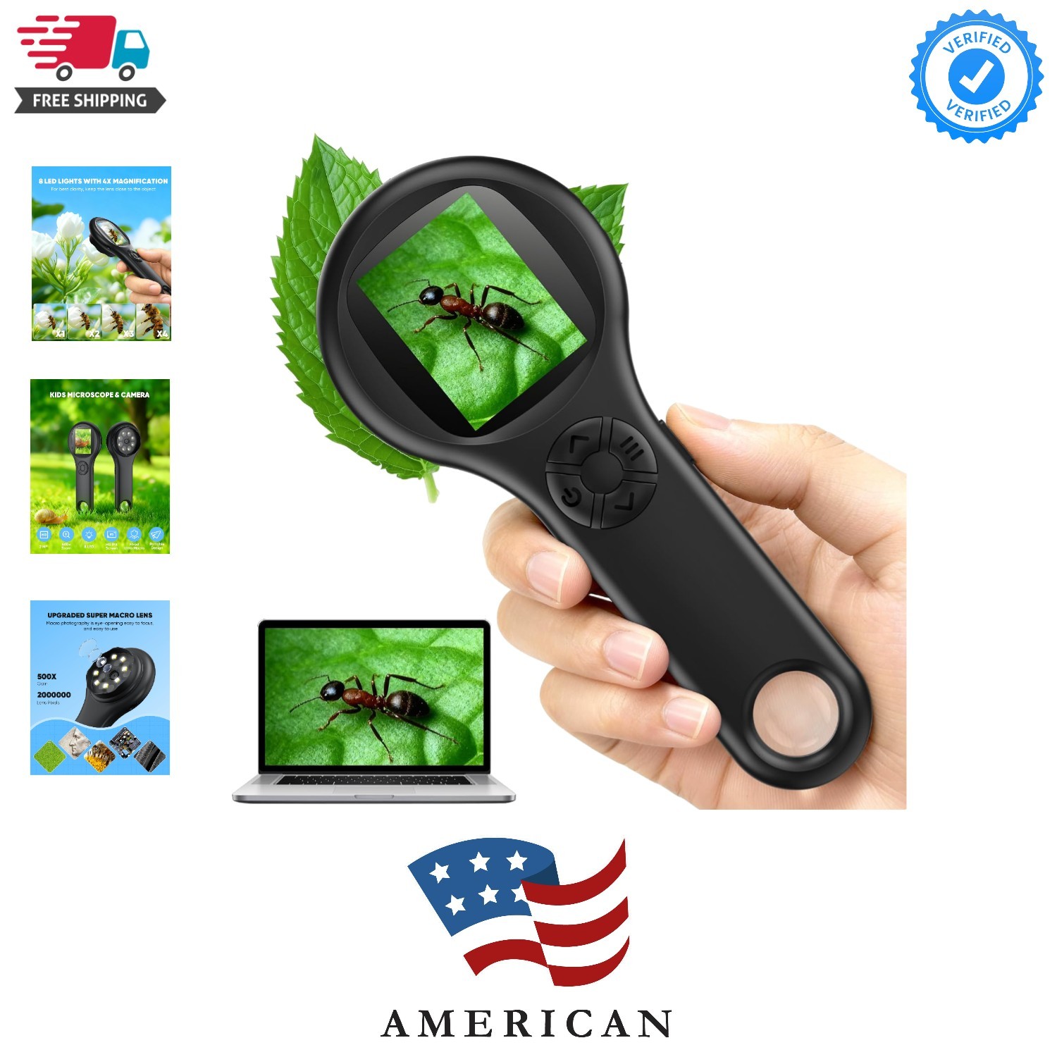 Microscope for Kids - Mini Pocket Digital Kids Microscope, Portable Handheld ...