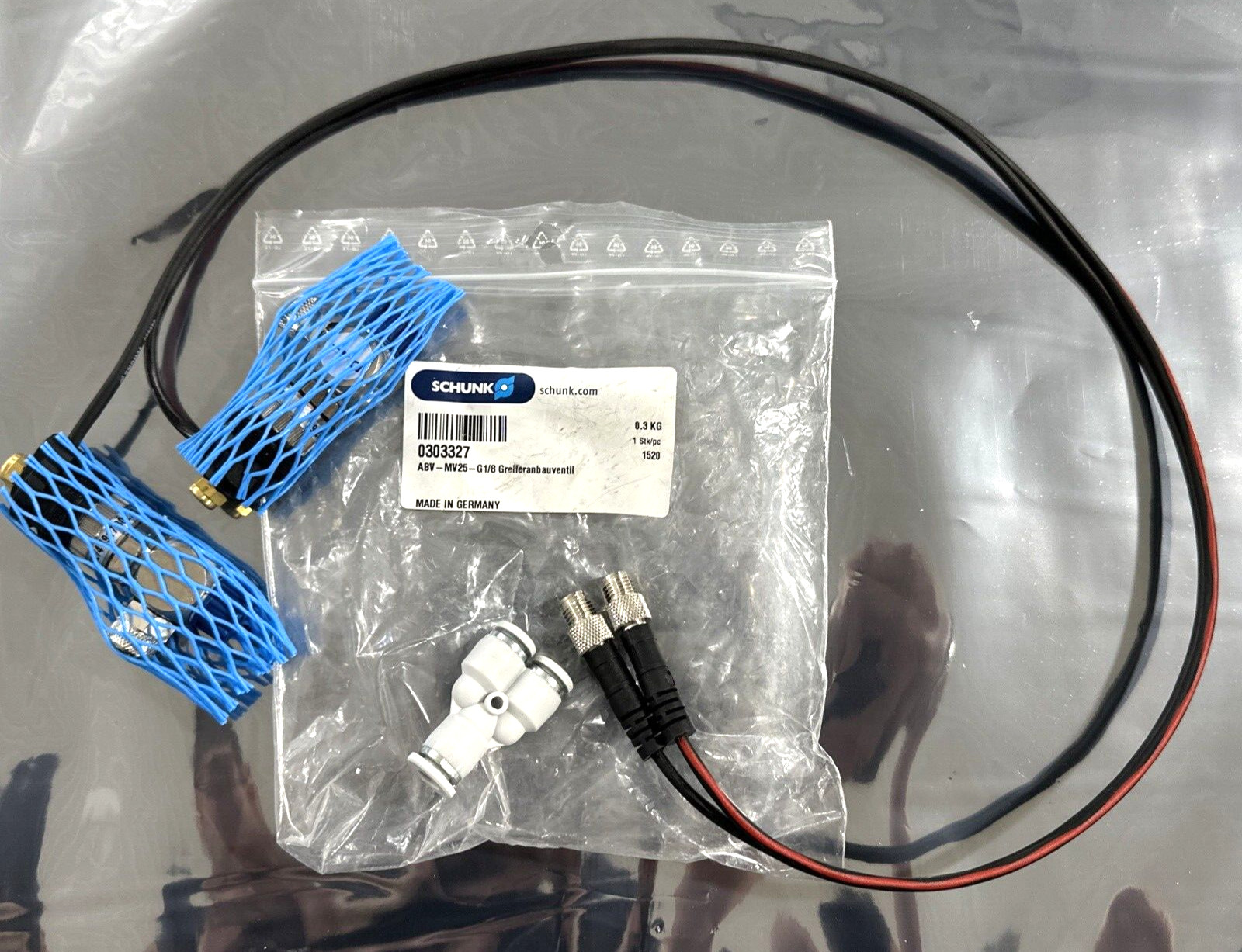 SCHUNK ABV-MV / 0303327 DUAL Robotic Gripper Attachment Valve *NEW*