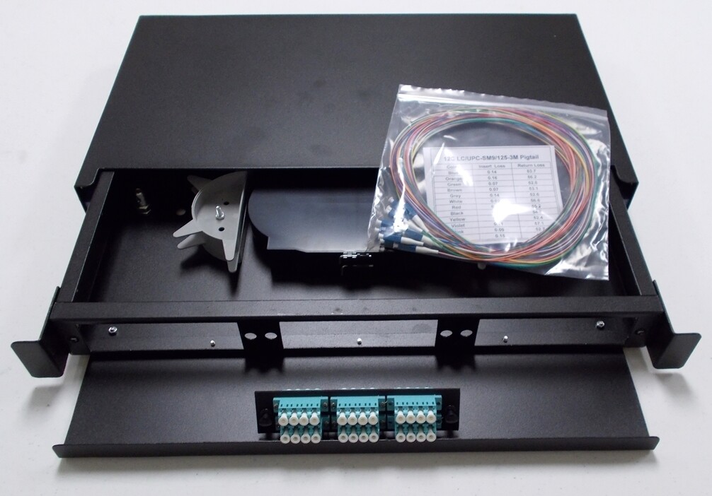 6 12 24 48 72 Port LC Singlemode OS2 Fiber Optic Patch Panel Kit 1U Rack Mount