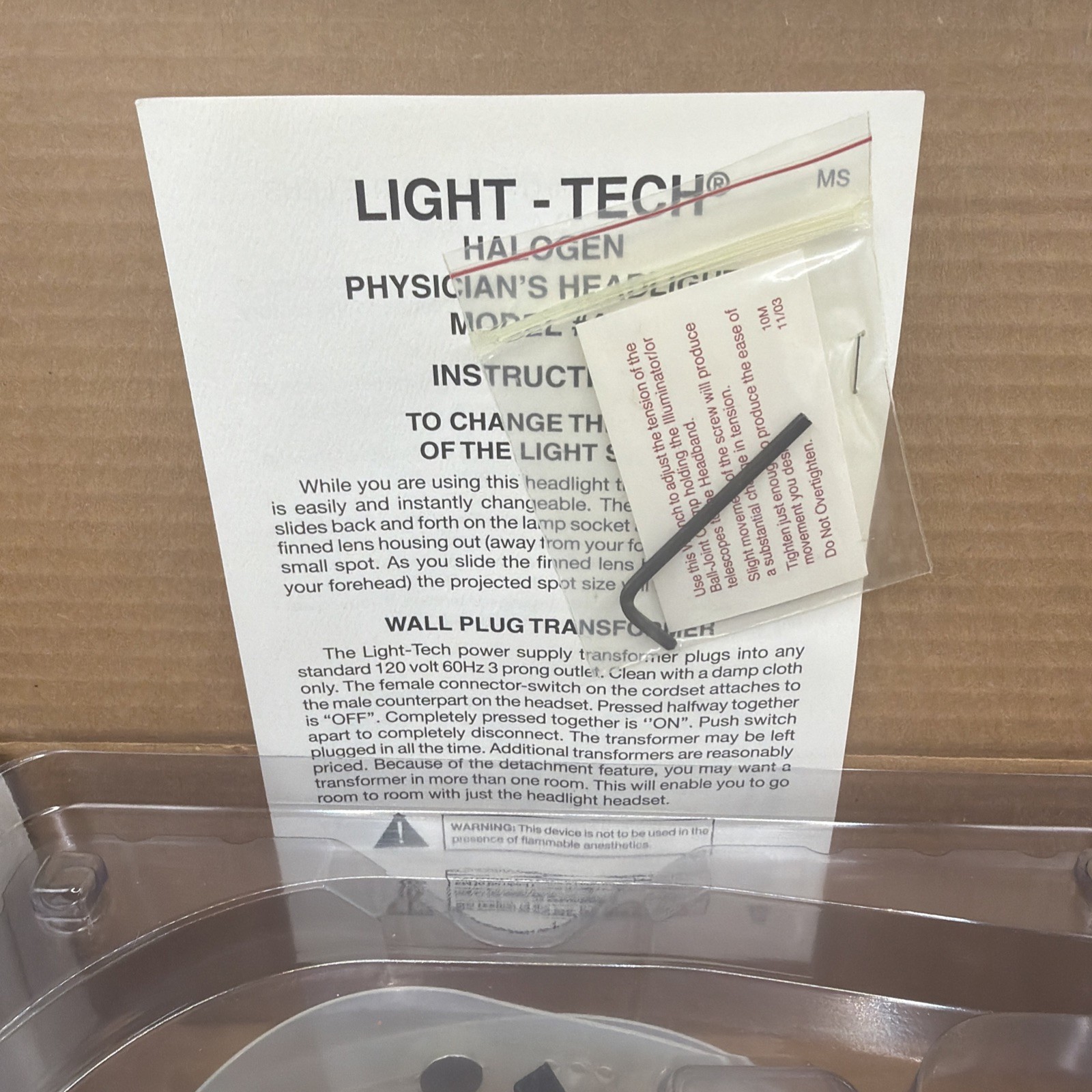Light-Tech Halogen Physician's/Tech Focusing Headlight Model 480