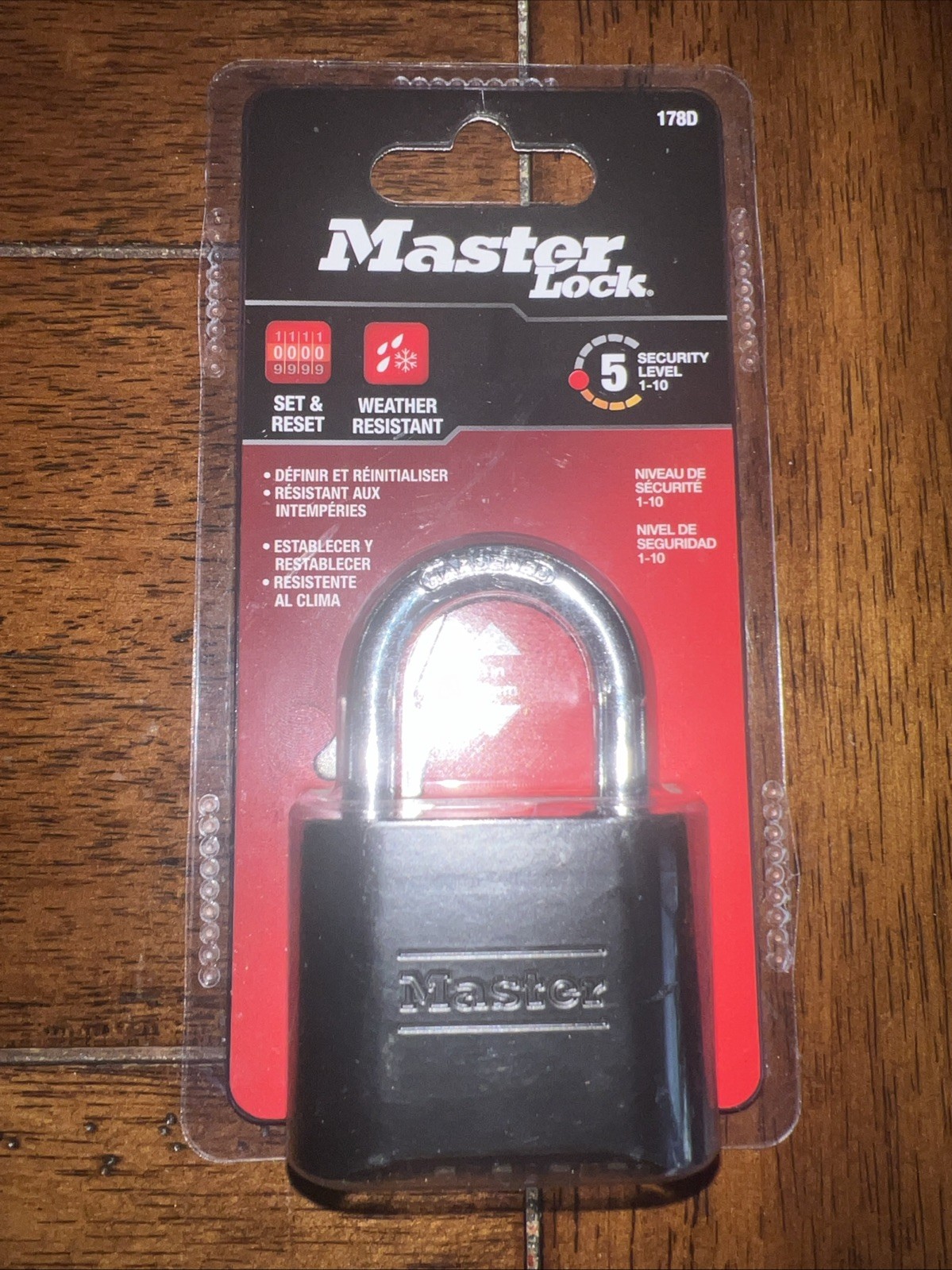 Master Locks 178D Combination Solid Body Padlock - Black