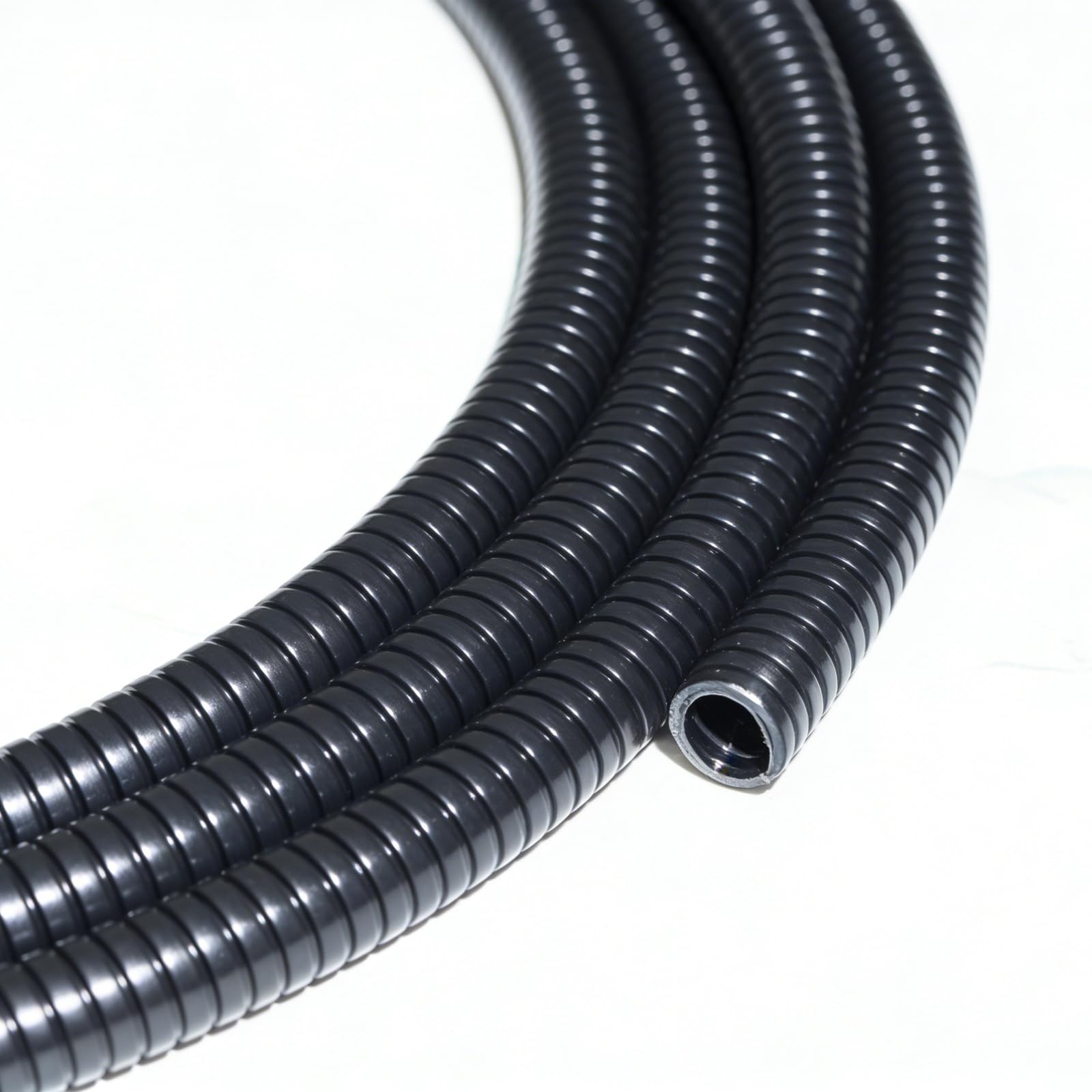 20ft - 1/4 inch Cord Protector Wire Loom Tubing Cable Sleeve Split Sleeving f...