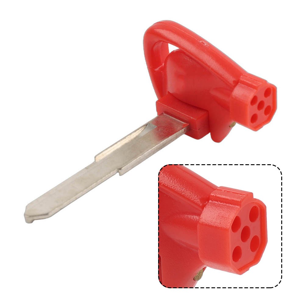 Right Ignition Key Blank Uncut Blade Red Red For Yamaha Motorbike Scooter