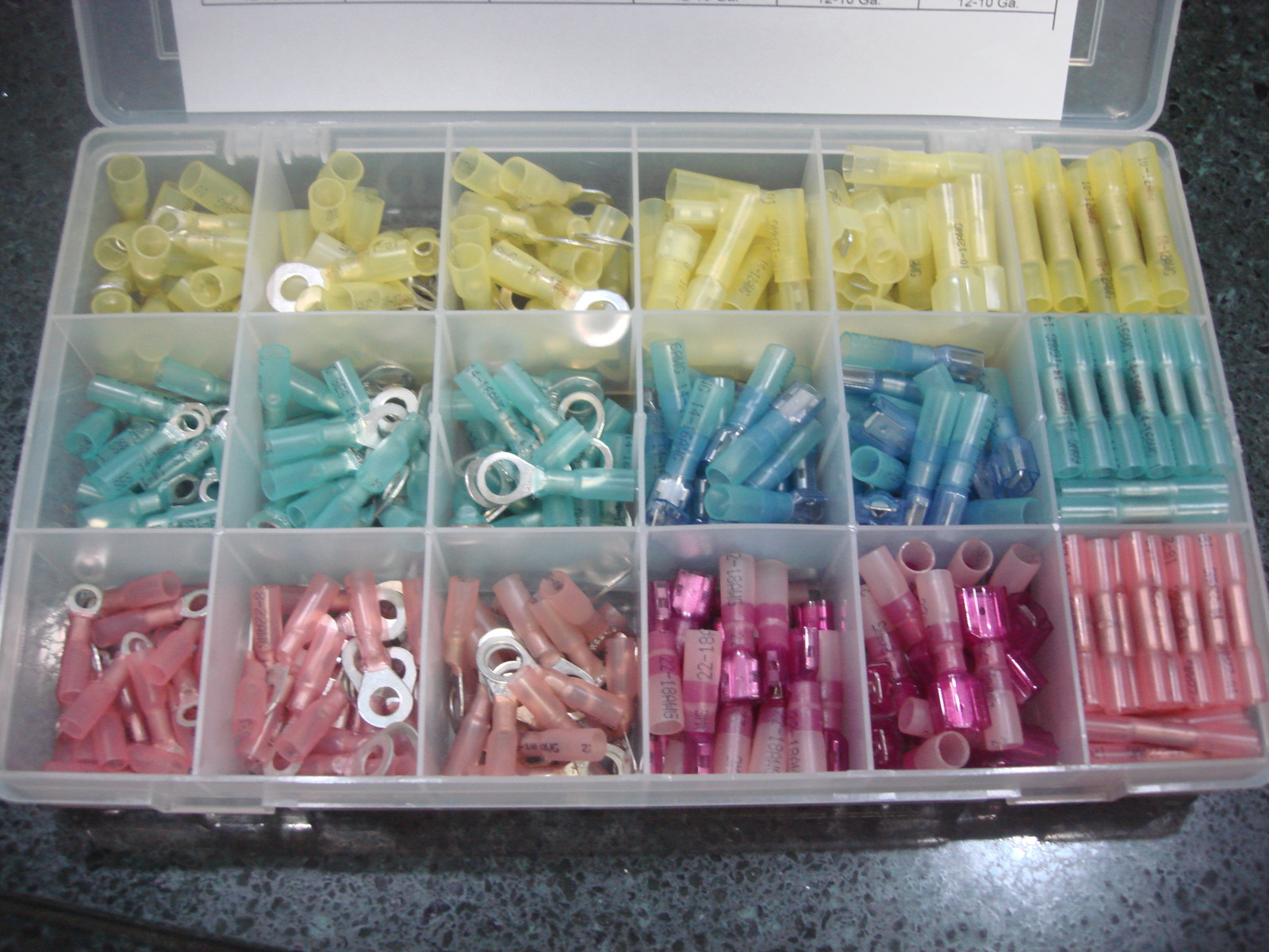 (400) 3M HEAT SHRINK WIRE CONNECTORS ASSORTMENT AUTOMOTIVE MARINE KIT MADE IN US