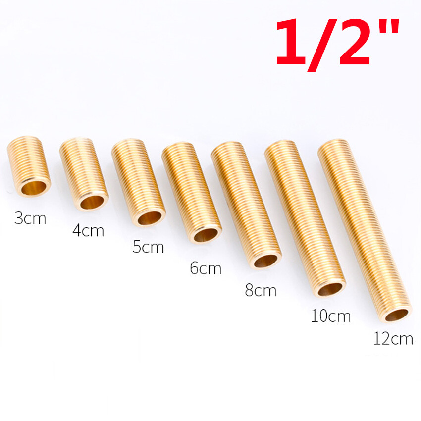 1/2" Male Fully Thread Brass Running Nipple Joint Fittings Connector 3CM to 12CM