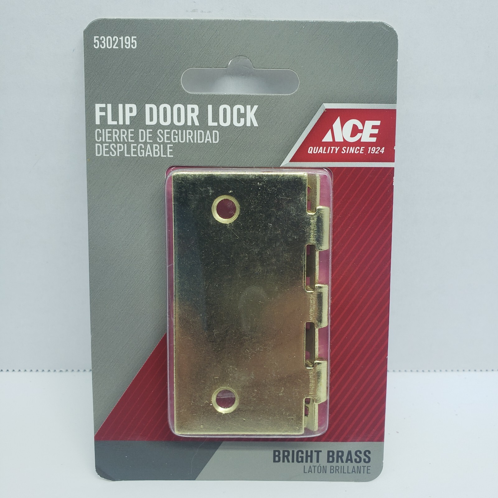 ACE Flip Door Lock Bright Brass   #5302195