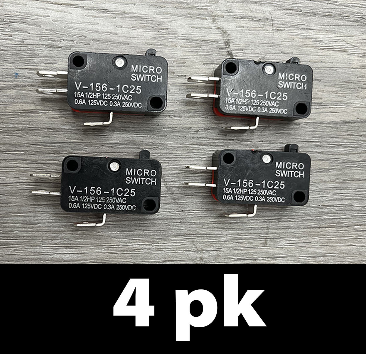4pk Nitrous Micro Switch V-156-1C25 15A Fit/For Trans-Brake, Racing