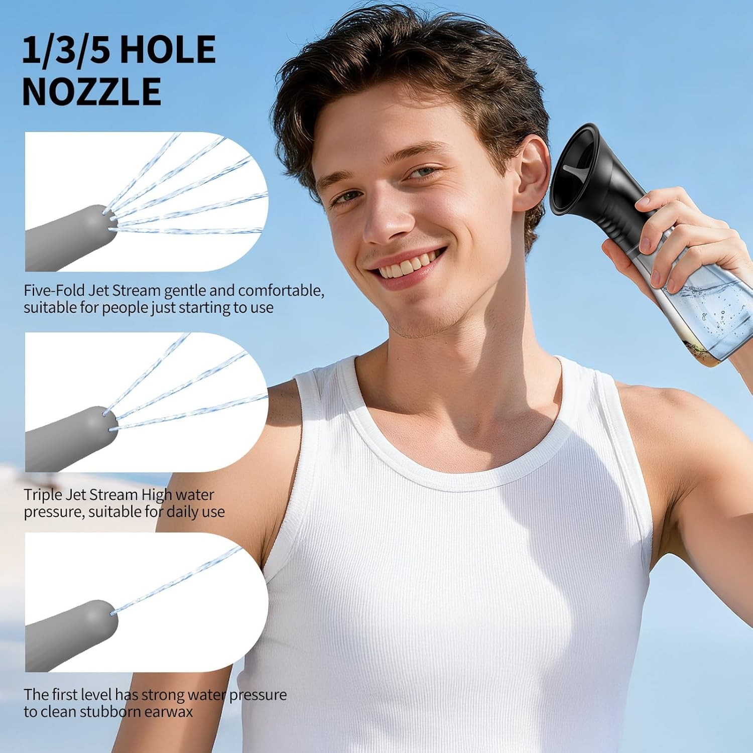 Ear Wax Removal Kit - Electric Irrigation Flushing Cleaner 2000mAh Fast Charging