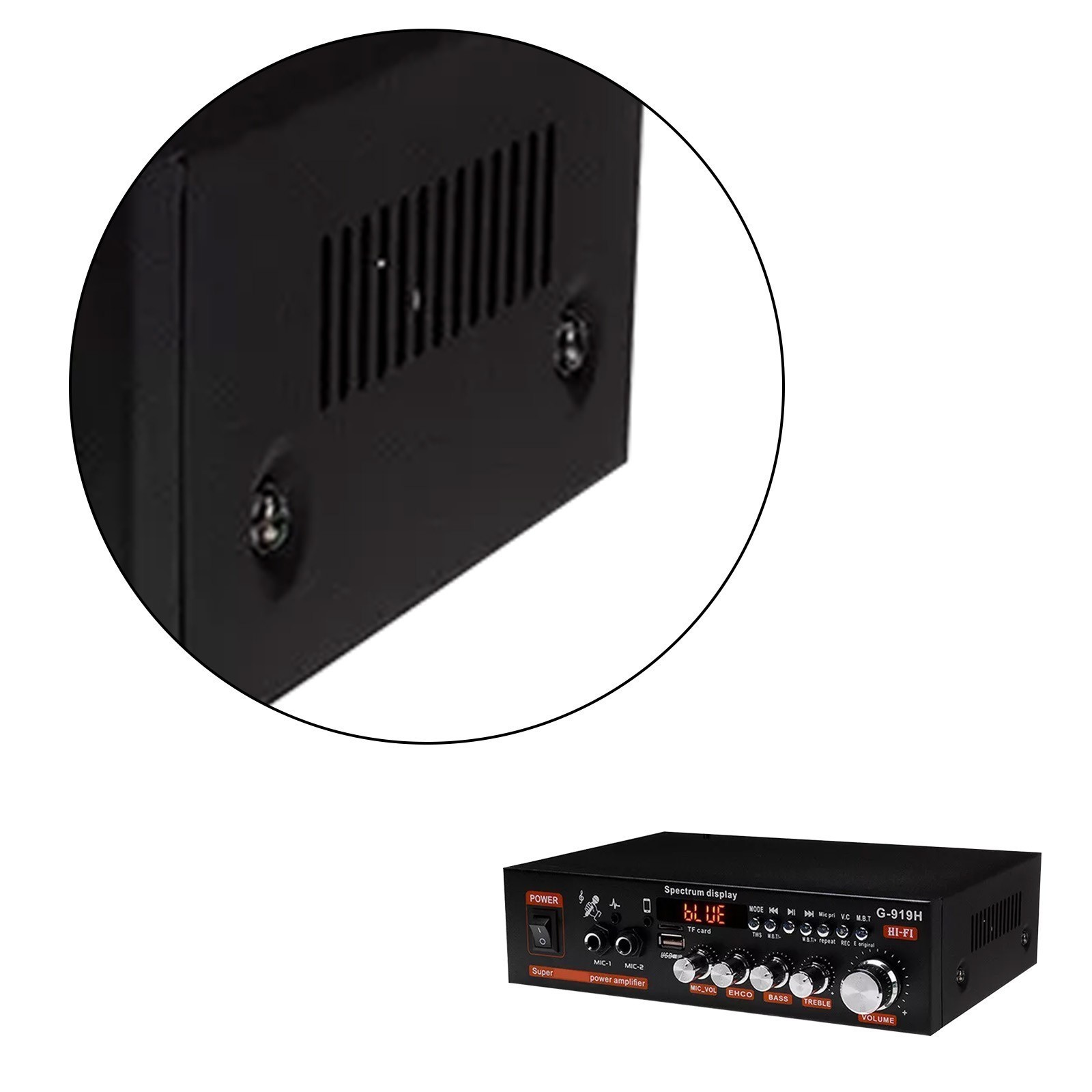 1000W Bluetooth Mini Power Amplifier Stereo Receiver Audio Amp USB Music Player
