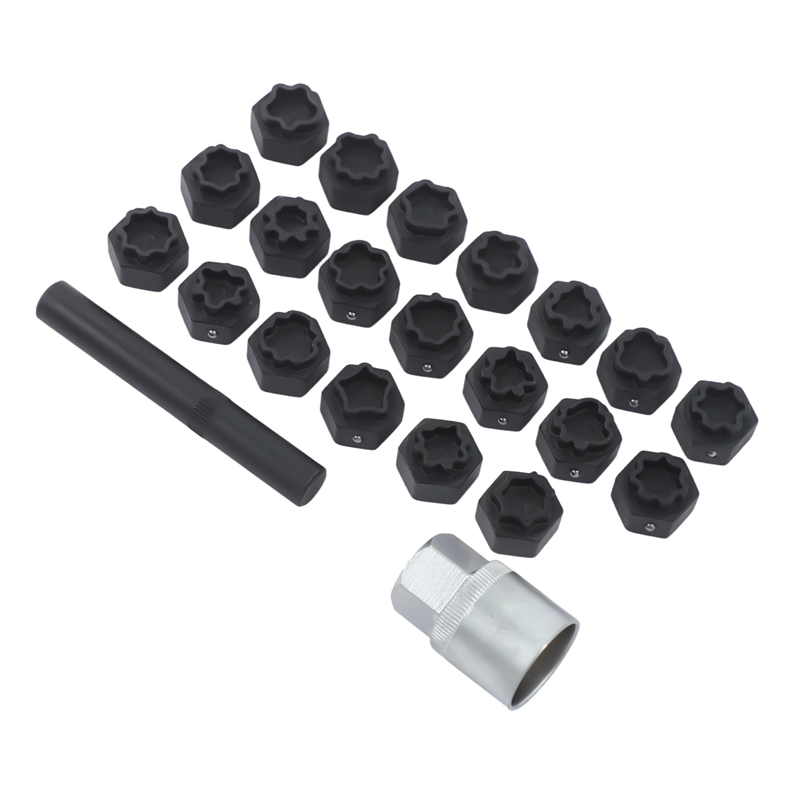 22pcs Universal Wheel Locking Key Socket Wheel Rim Lug Nut Master Removal Tool