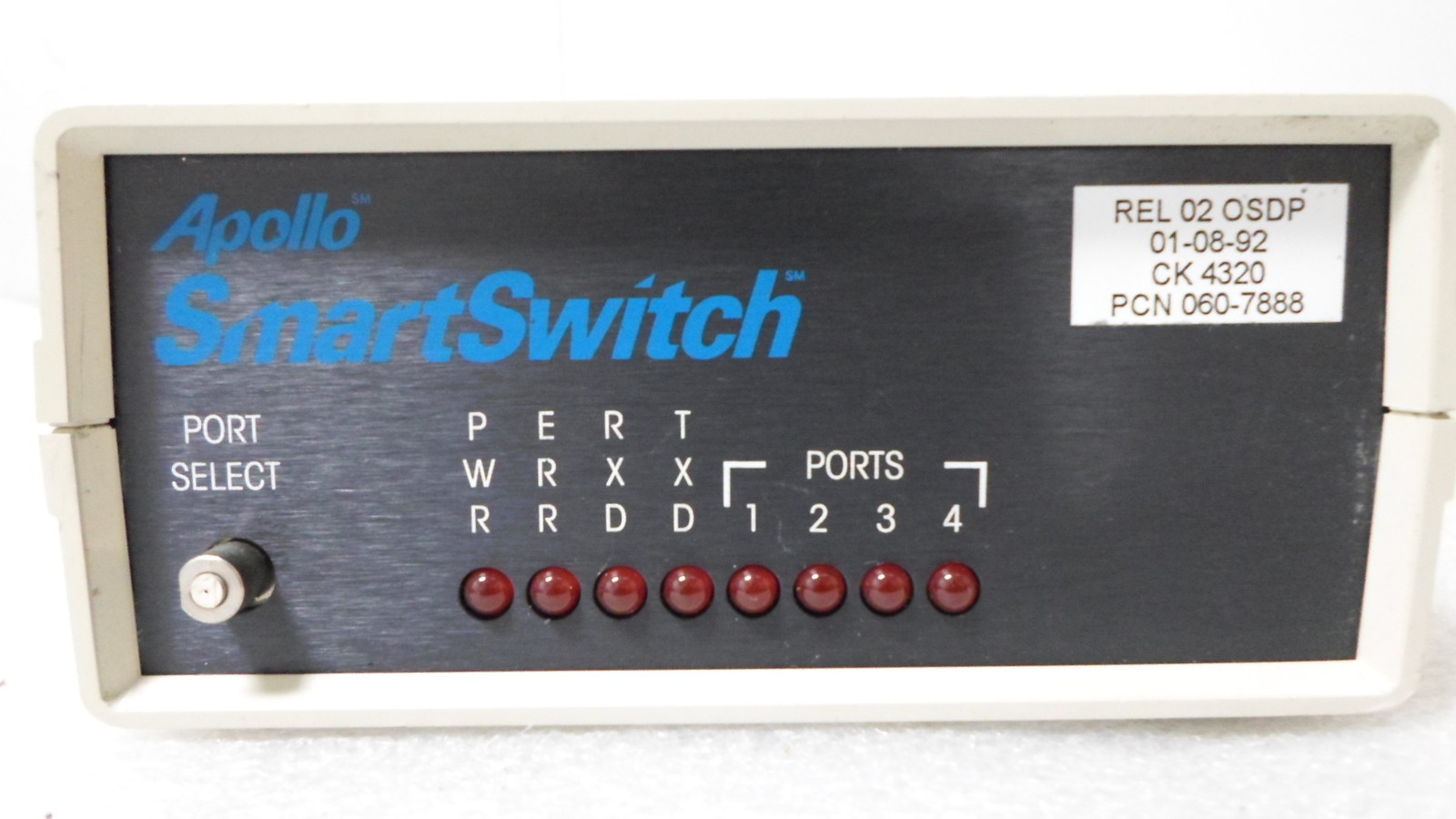 Apollo 060-7888 SmartSwitch RS-232 Serial 4-Port Switch BROKEN PORT SELECTOR