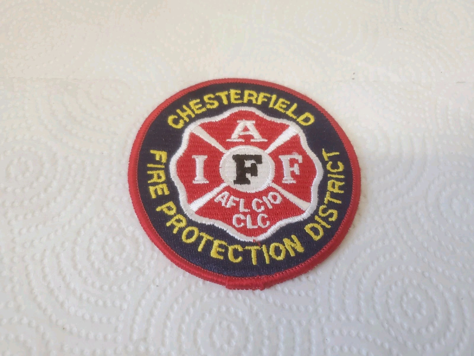 3-1/2" Cloth Patch Chesterfield Fire Department Missouri