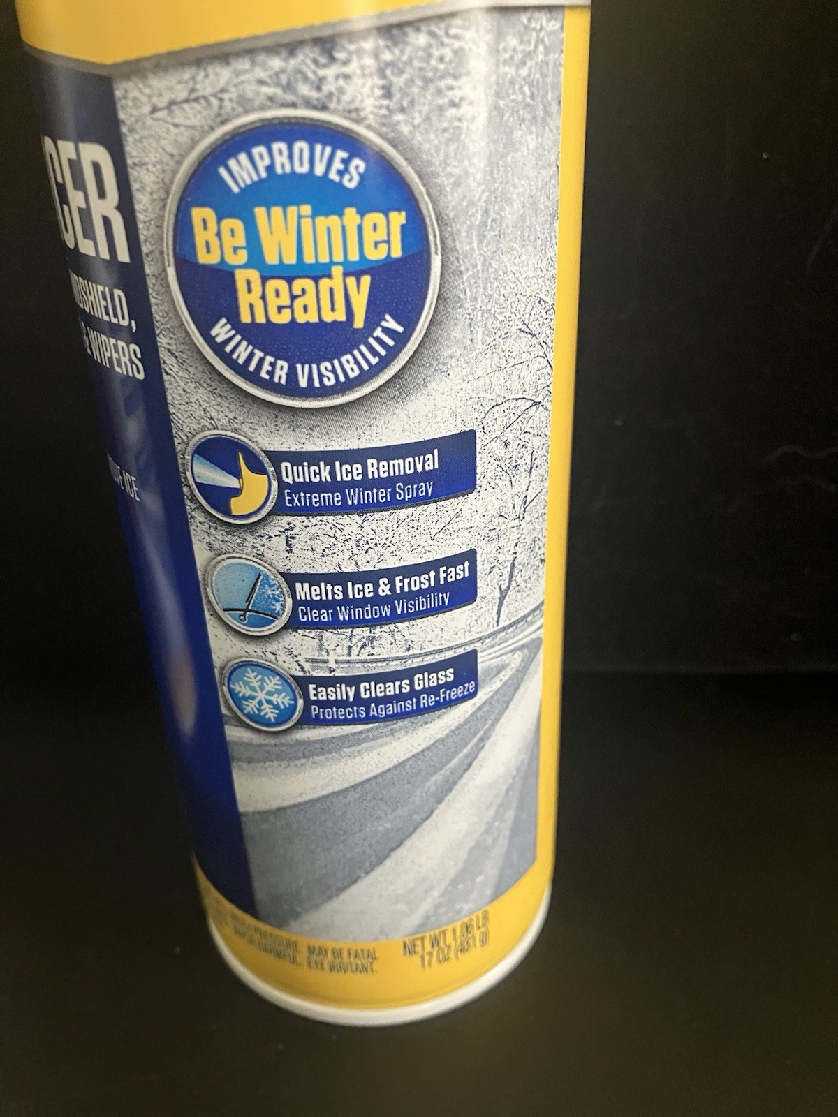 2 Pack-PRESTONE Windshield De-Icer-Spray Canister (17 oz.) Built In Ice Scraper