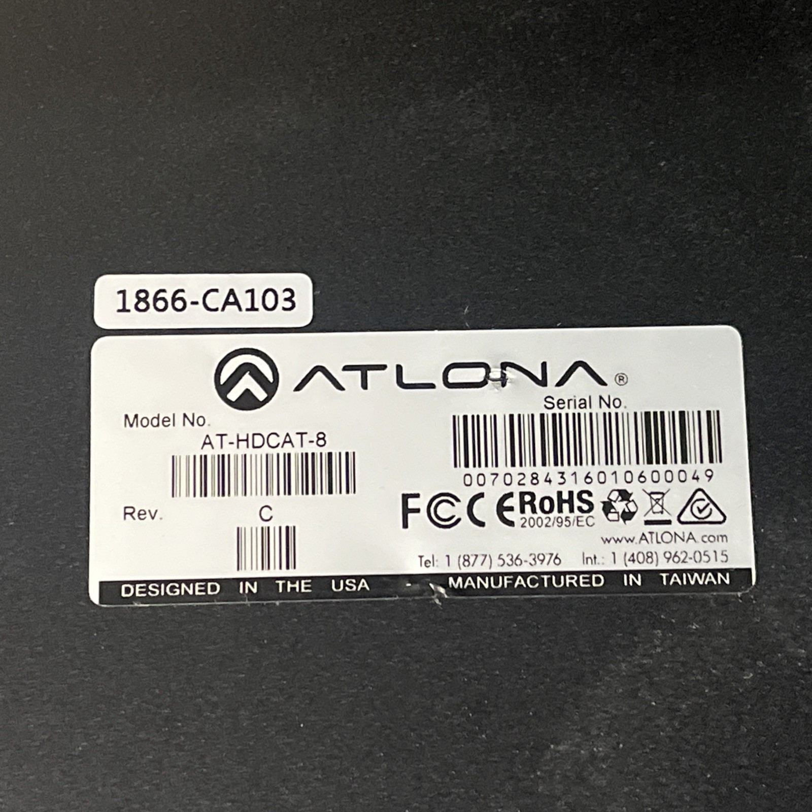 ATLONA AT-HDCAT-8 SWITCH
