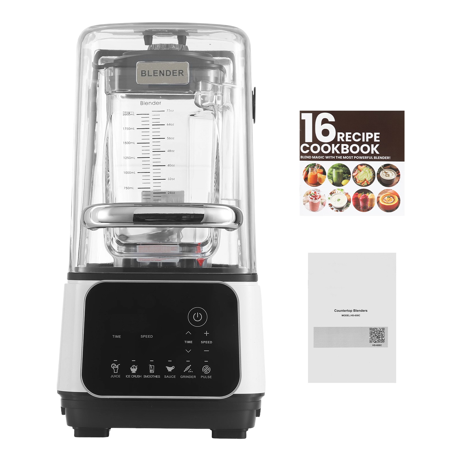 Uimoso Professional Countertop Blender for Smoothies and Shakes, 68 oz Capacity