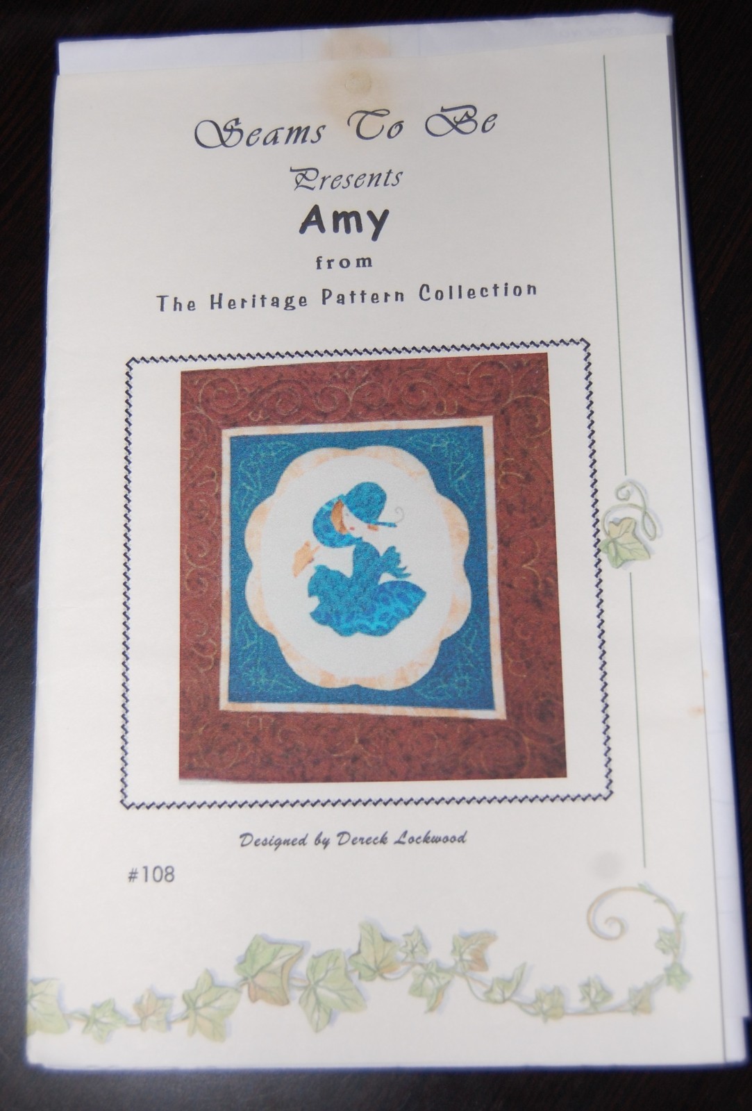 Amy Quilted Wallhanging Pattern by Seams To Be Designed by Dereck Lockwood #108
