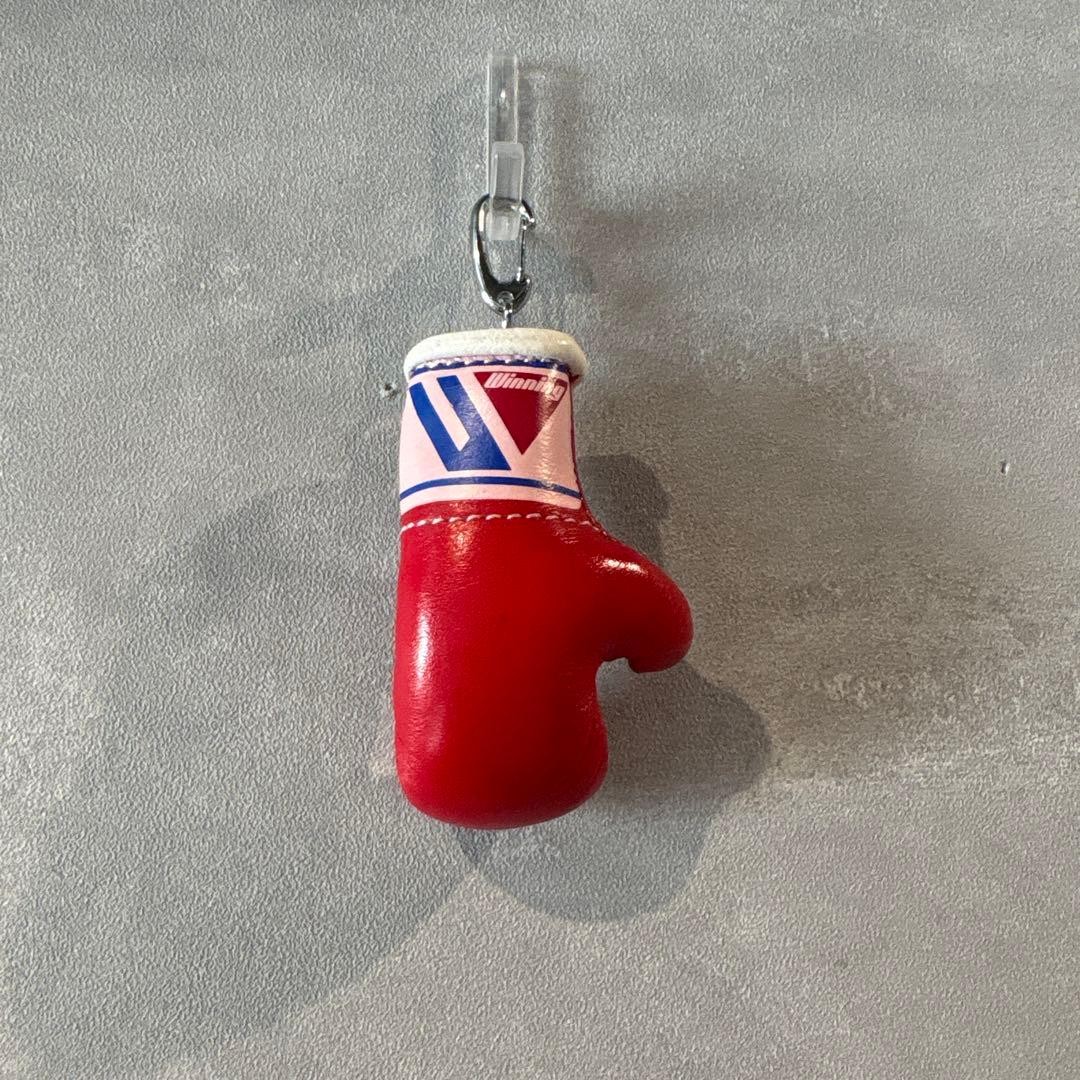 Winning Miniature Boxing Glove Keychain Red one hand 7.5 cm×4 cm made in Japan