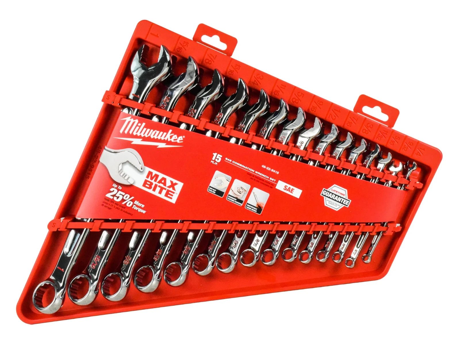 Milwaukee 48-22-9415 15pc Combination Wrench Set - SAE