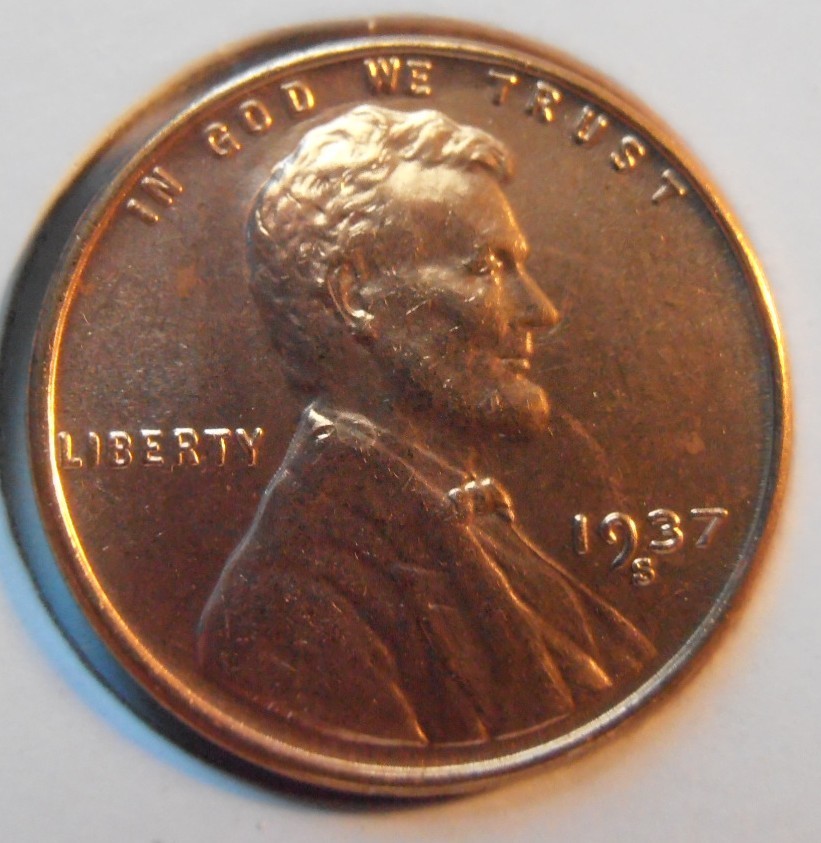 1937 S Lincoln Cent, BU, Uncirculated  (37SMS6)