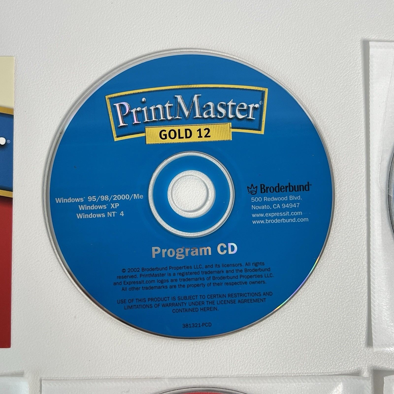 PrintMaster Gold 12 Broderbund 5 CD Set Win 95 98 XP 2000 PC Art Software 2002