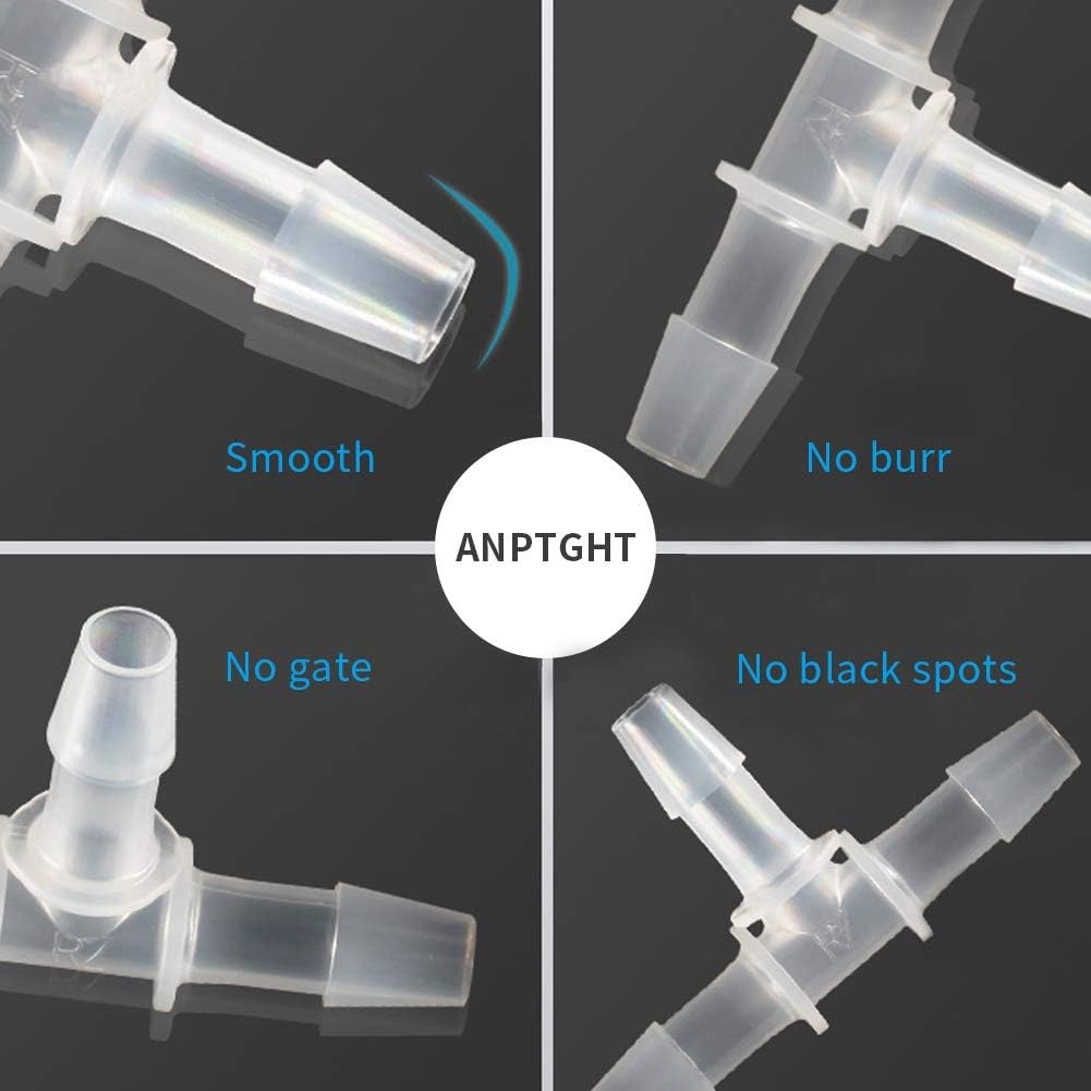 5/8" Hose Barb T Shaped Tee 3 Way Equal Barbed Fitting Plastic Joint Splicer ...