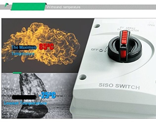IP66 Solar System Solar Combiner Box PV DC Isolator Switch With Solar 32A