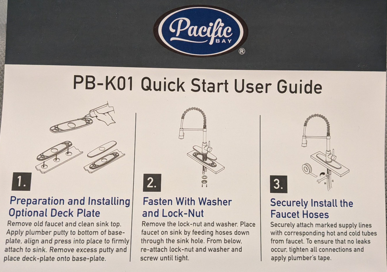 Pacific Bay Rainier Coil Pulldown Kitchen Faucet