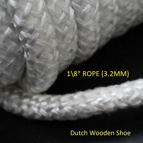 15' FEET 1/8” Wood Stove Door Gasket, Round Fiberglass Rope Seal 1000 Degree