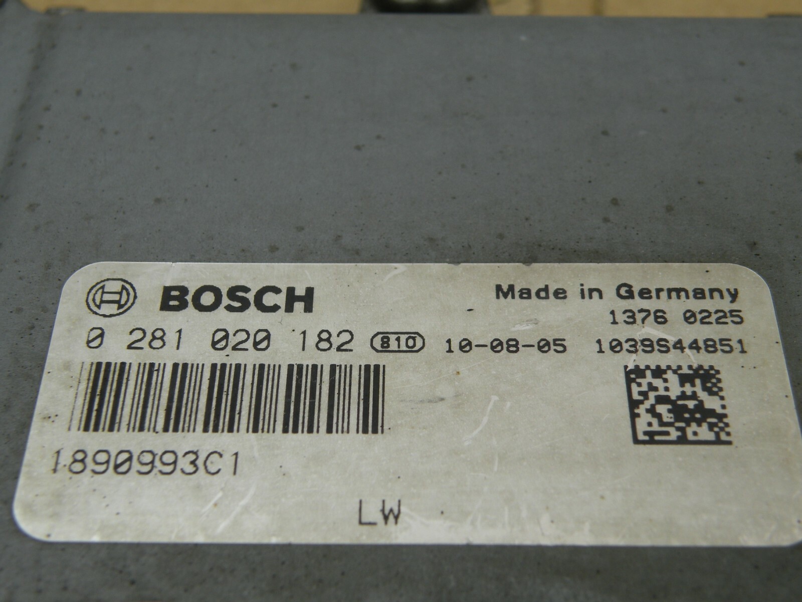 Bosch 1890993C1 Engine Control Module, Bosch p/n:- 0281020182 ECM