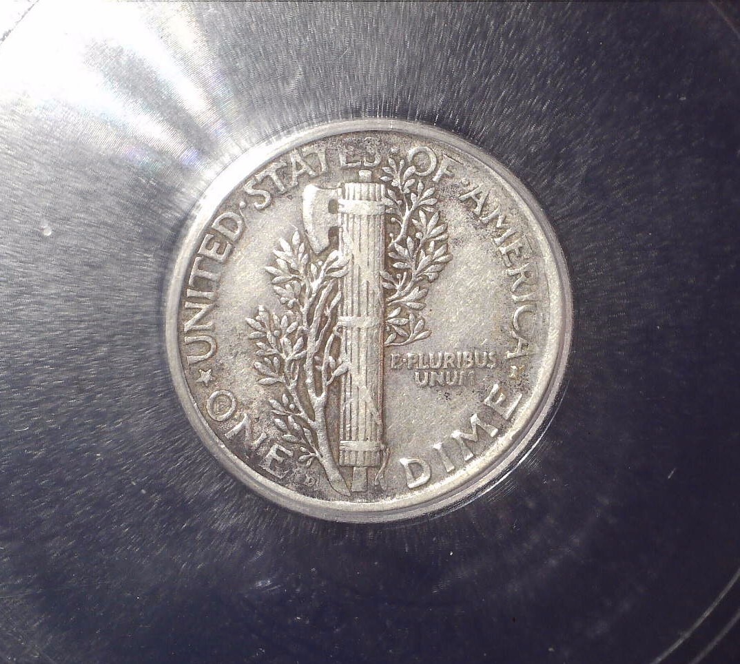 1921-D Mercury Dime, ICG, EF40, KEY Date, Issue Free