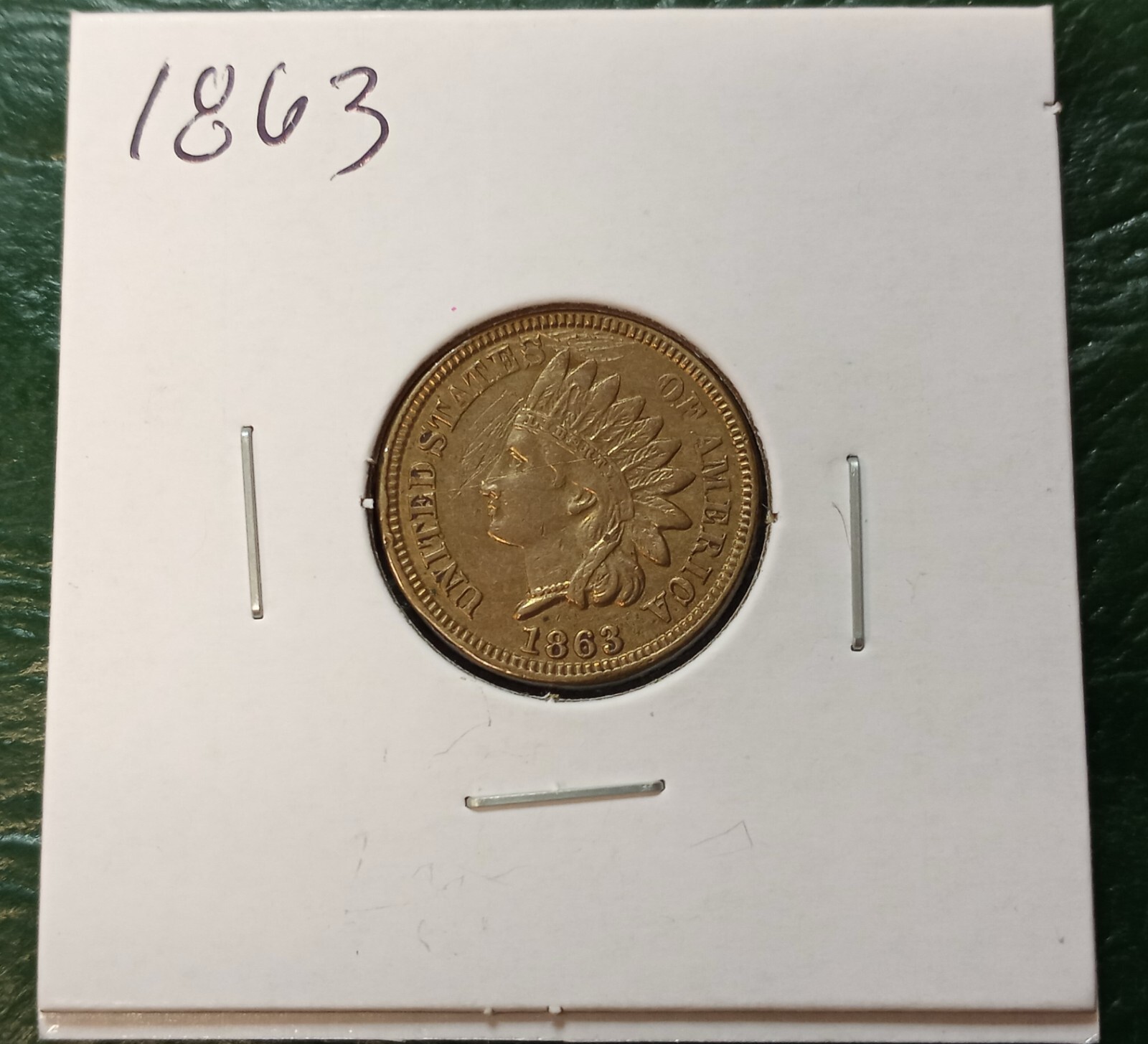 1863 Indian Head Cent - High Grade - Raw - OBV Scratches